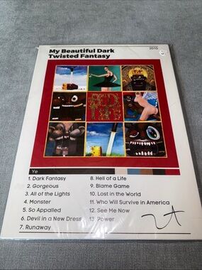 Kanye West "My Beautiful Dark Twisted Fantasy" Album Canvas